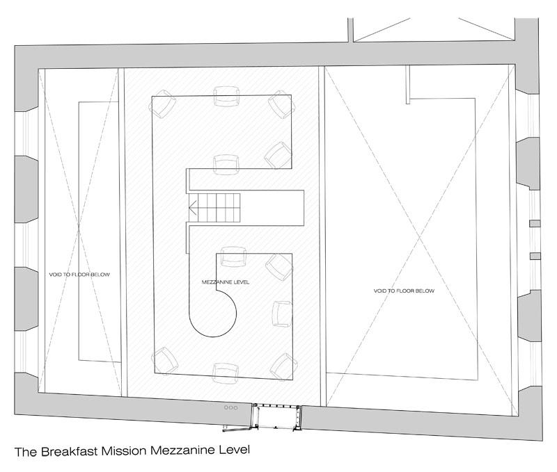 The Breakfast Mission Mezzanine Level Plan